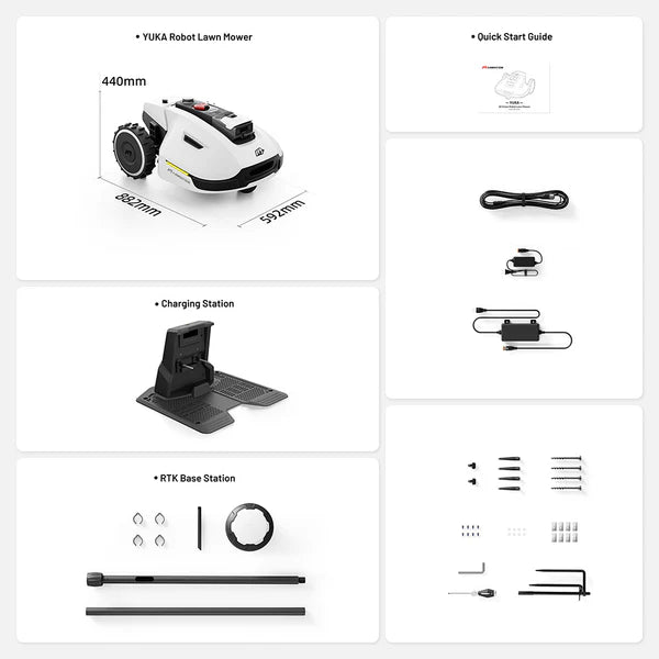 Yuka 1500m²: Robotgräsklippare utan slinga - Dite.nu